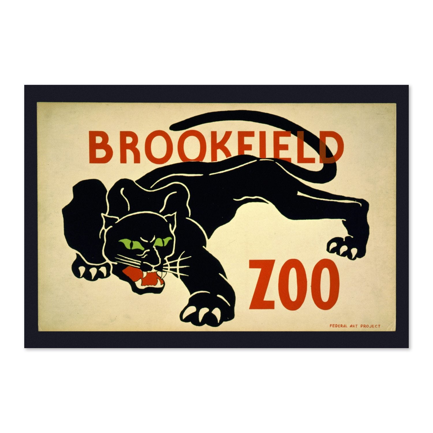 Brookfield Zoo Black Panther poster print