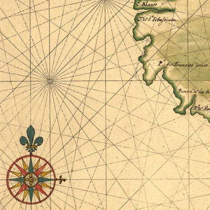 Close-up detail of the California as an Island Map