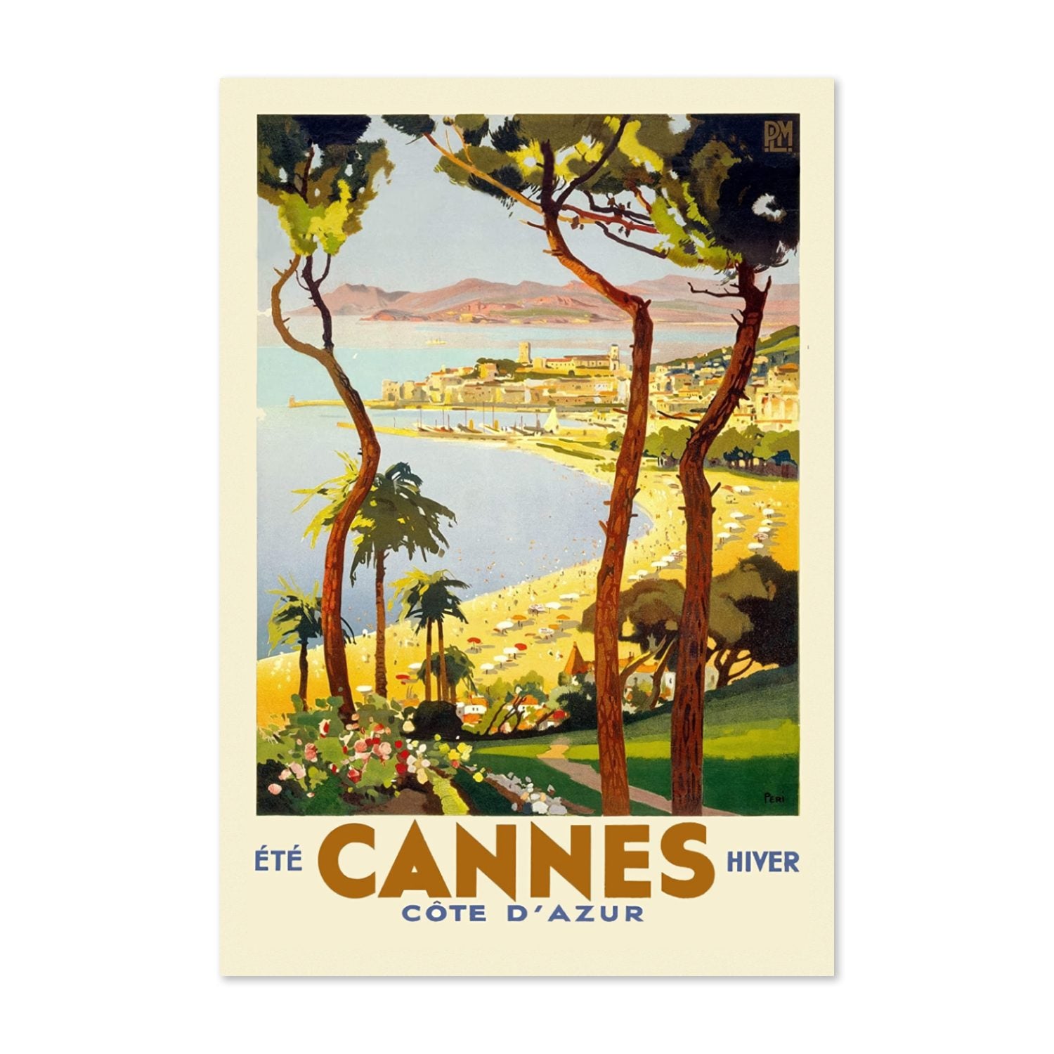 Cannes Cote d Azur poster print