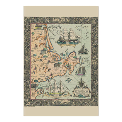 Cape Ann 1927 Map vintage print