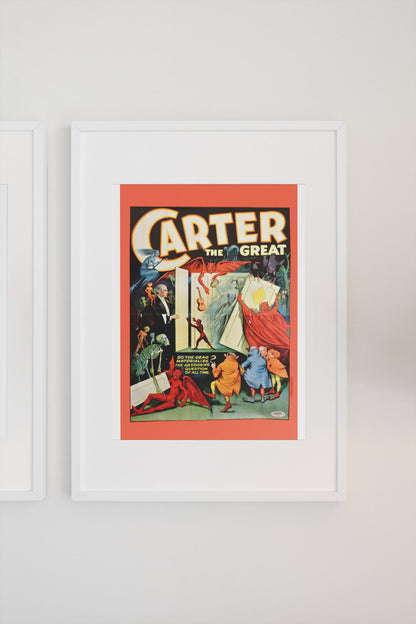 Carter Beats the Devil poster on a light wall
