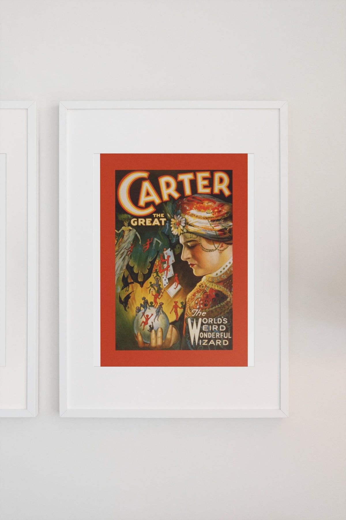 Carter the Great Weird Wonderful Wizard poster on a light wall