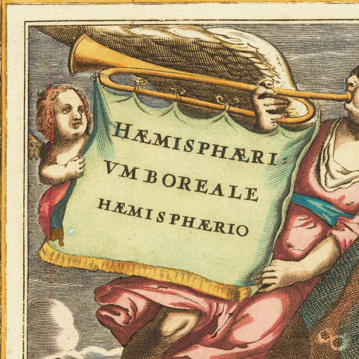 Close-up detail of the Cellarius Northern Sky Chart 1660