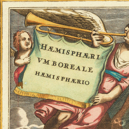 Close-up detail of the Cellarius Northern Sky Chart 1660