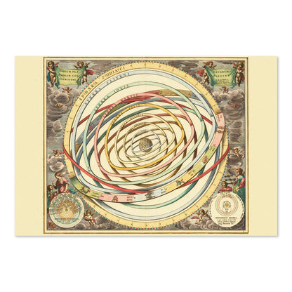Cellarius Planetary Orbits 1660 vintage print