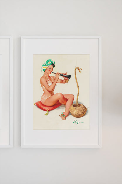 Charming by Gil Elvgren, pin-up poster — gallery wall