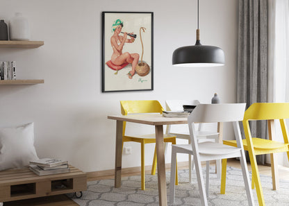Charming by Gil Elvgren, pin-up poster — dining room