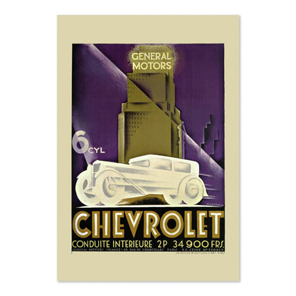 Chevrolet Conduite Intérieure poster print