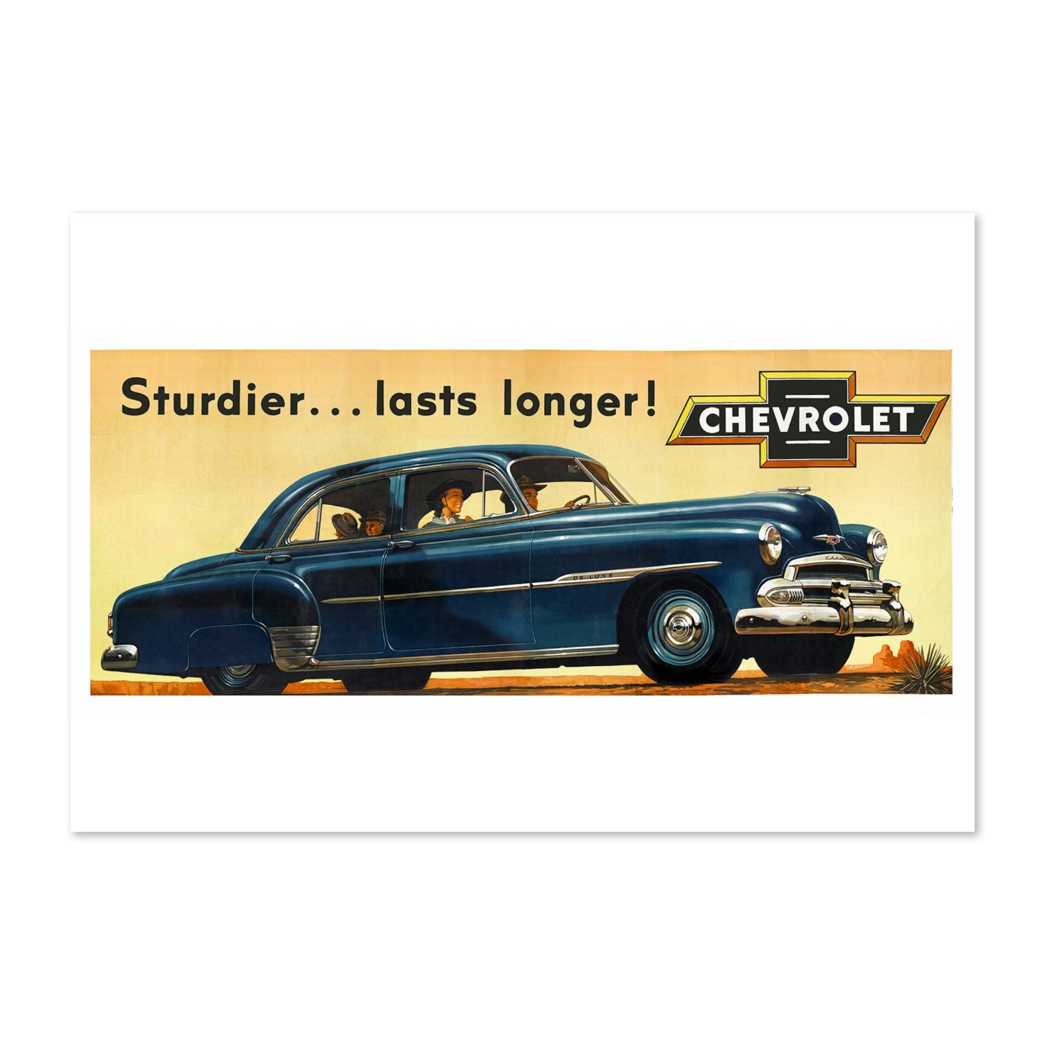 Chevrolet De Luxe 1951 poster print