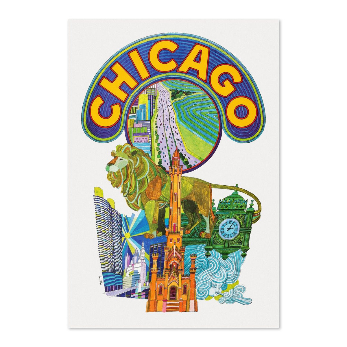 Chicago Fly TWA poster print