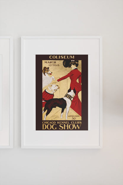 Chicago Kennel Club Dog Show poster on a light wall