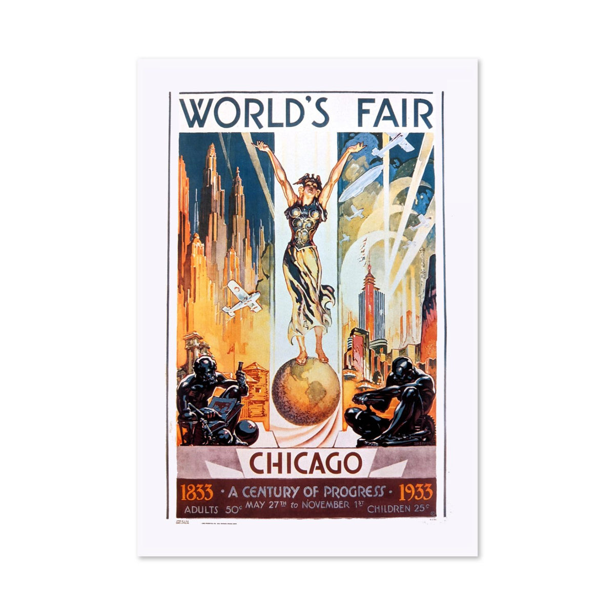Chicago Worlds Fair 1933 poster print
