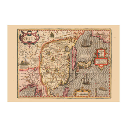 China 1606 Map vintage print