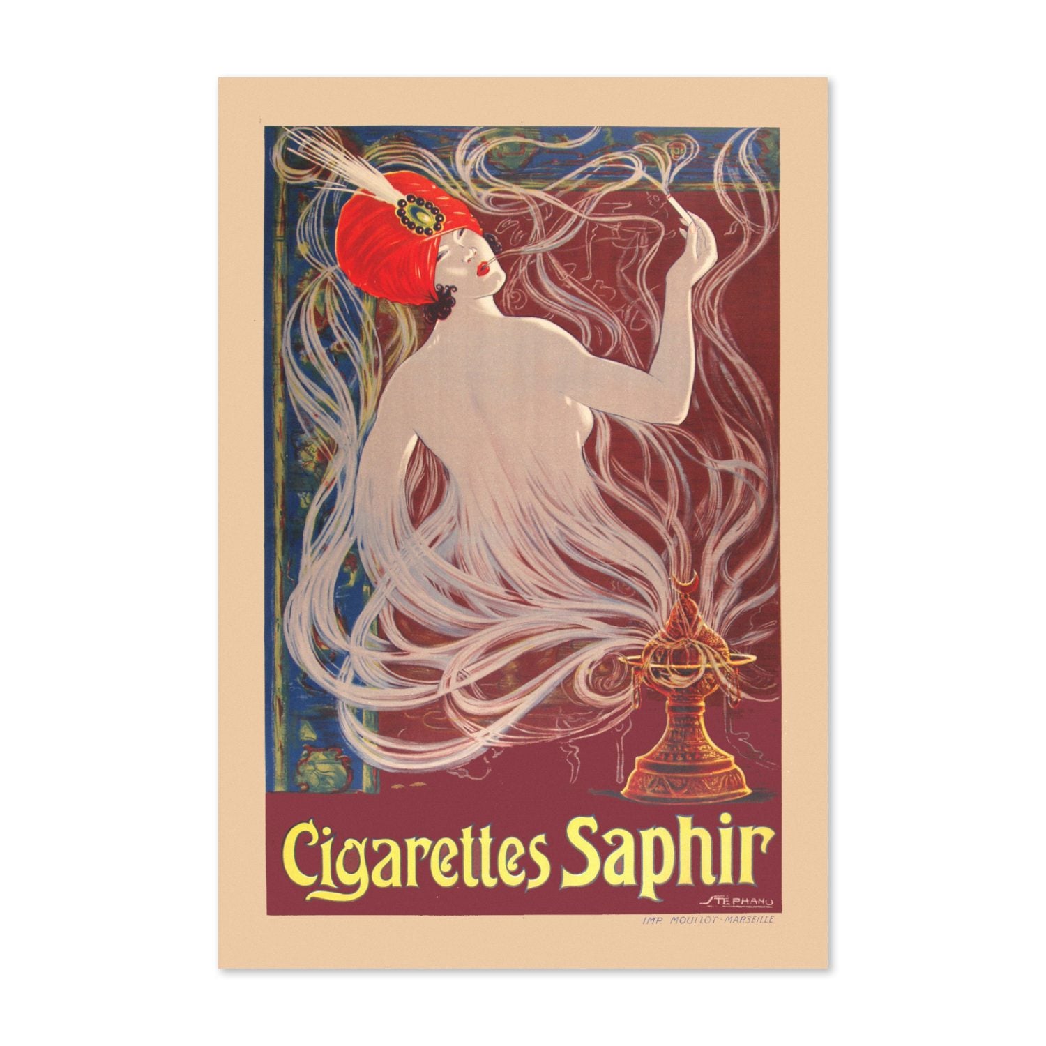 Cigarettes Saphir poster print