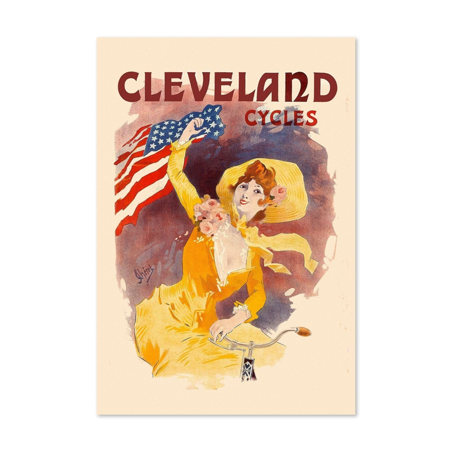 Cleveland Cycles Cheret poster print