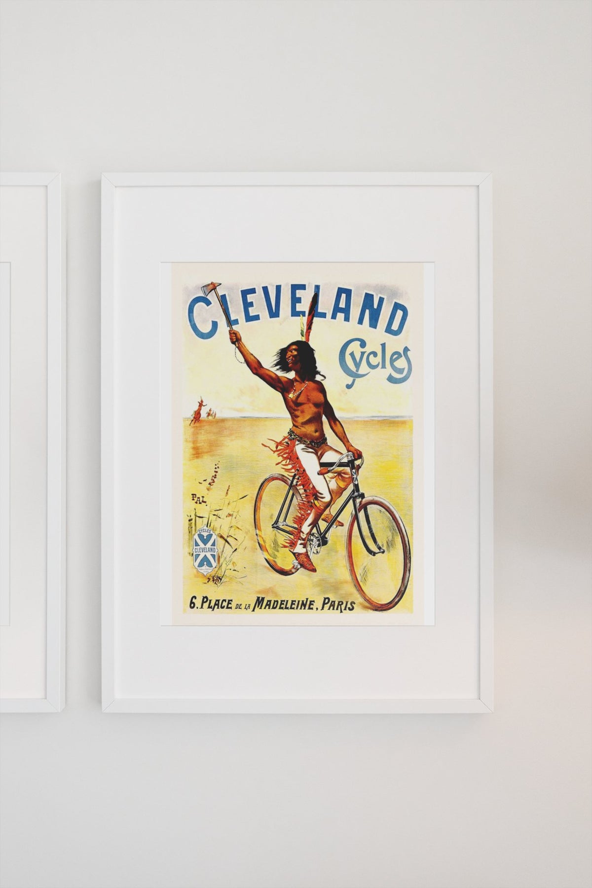 Cleveland Cycles Paris poster on a light wall