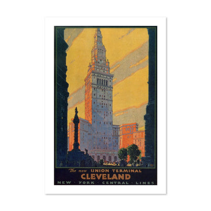 Cleveland Union Terminal — Leslie Ragan poster print