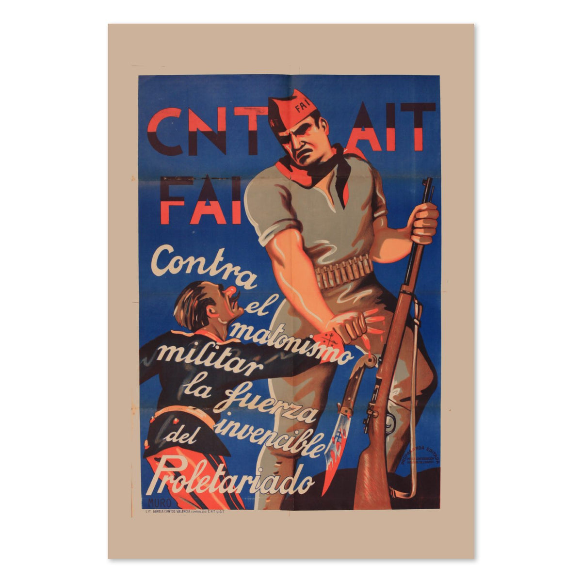 CNT AIT FAI Militiaman poster print