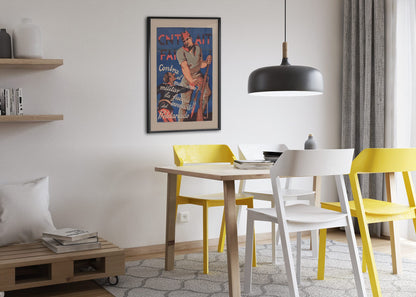 CNT AIT FAI Militiaman poster framed above a dining table