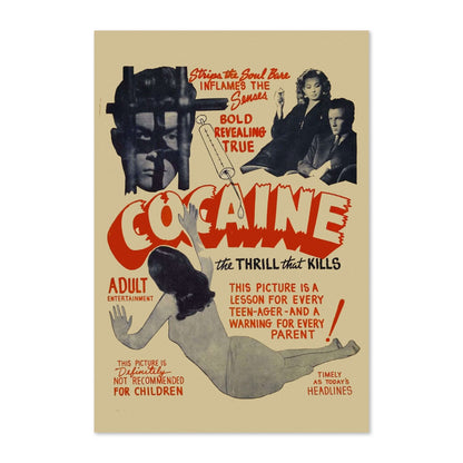 Cocaine The Thrill That Kills poster print