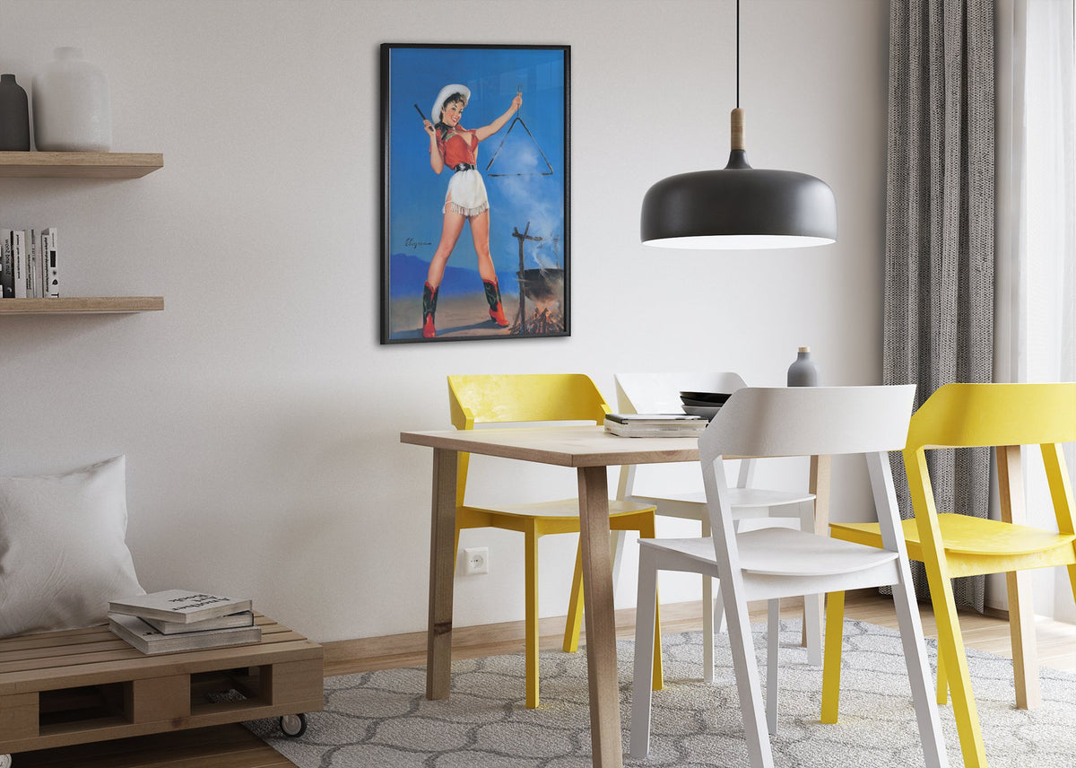 Come and Get It by Gil Elvgren, pin-up poster — dining room