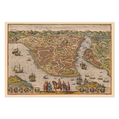 Constantinople 1576 Map vintage print