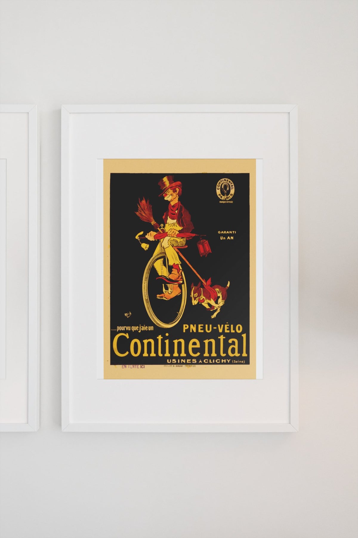 Continental Pneu Velo Tramp poster on a light wall