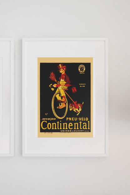 Continental Pneu Velo Tramp poster on a light wall
