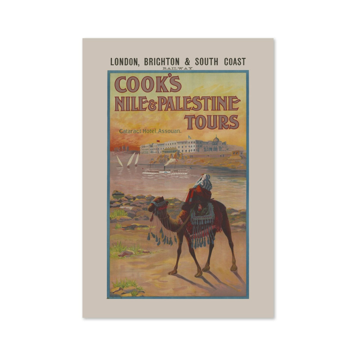 Cooks Nile and Palestine Tours poster print