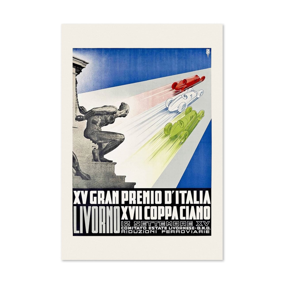 Coppa Ciano Livorno 1937 poster print