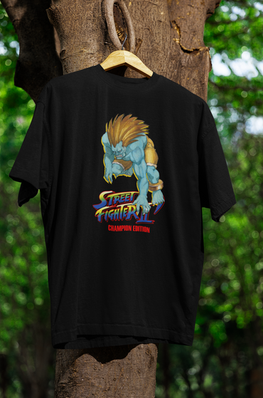 Street Fighter II Champions Edition | Blanka Key Art Premium Unisex T-shirt