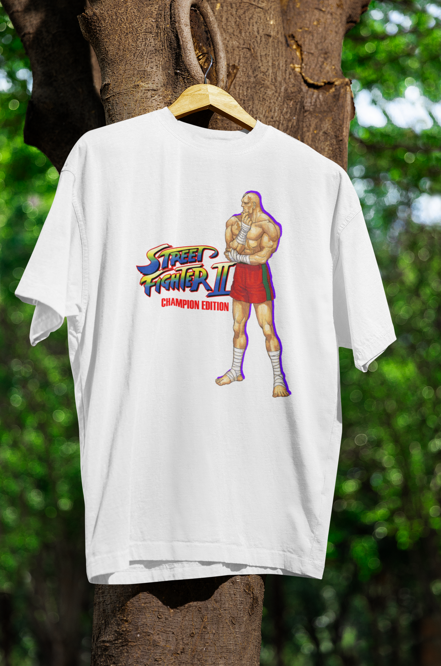 Street Fighter II Champions Edition | Sagat Key Art Premium Unisex T-shirt