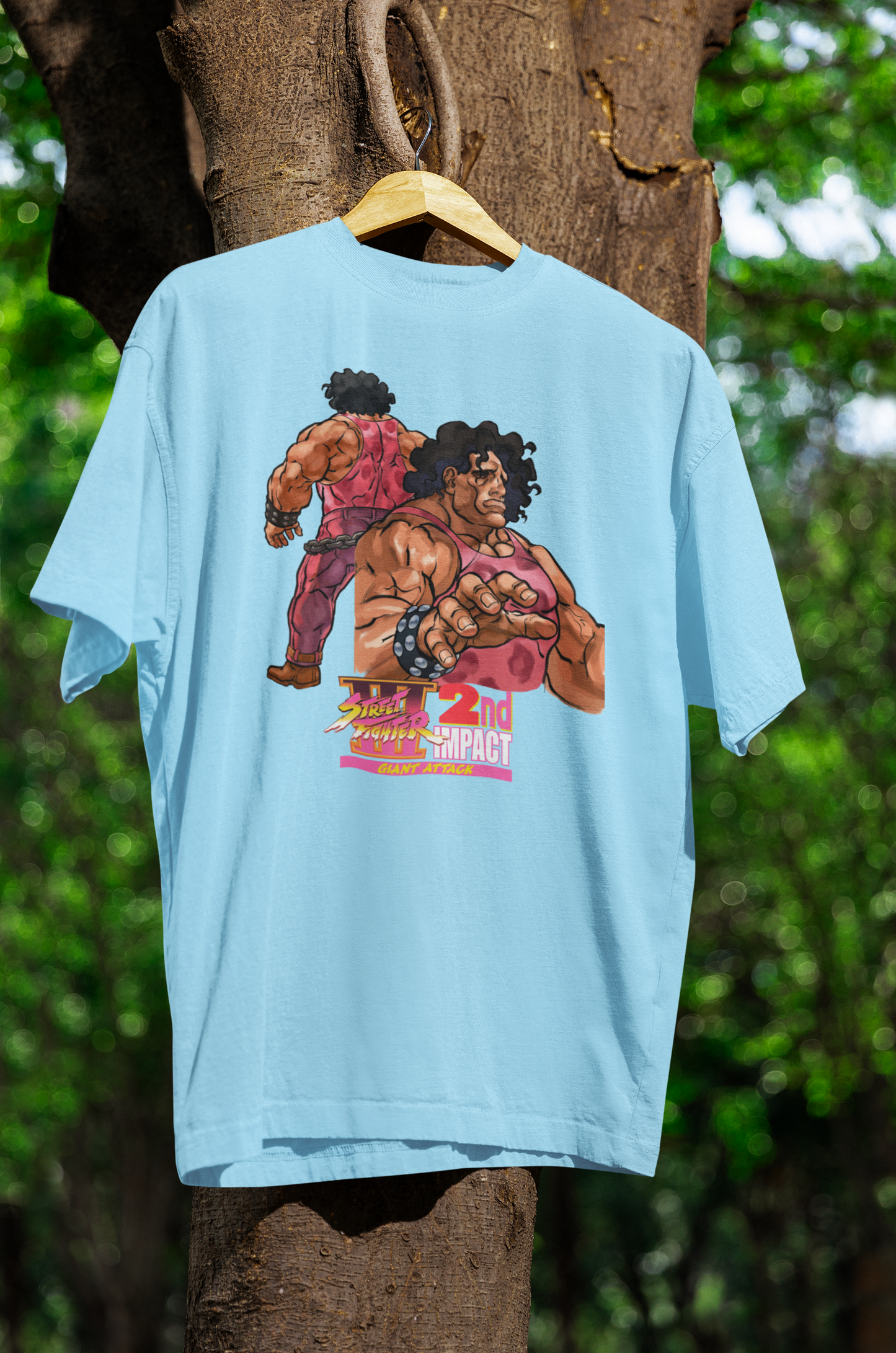 Street Fighter III 2nd Impact Giant Attack | Hugo Key Art Premium Unisex T-shirt