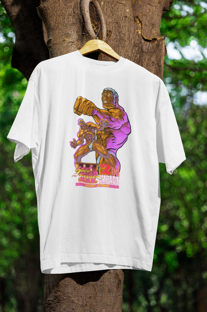 Street Fighter III 2nd Impact Giant Attack | Urien Key Art Premium Unisex T-shirt