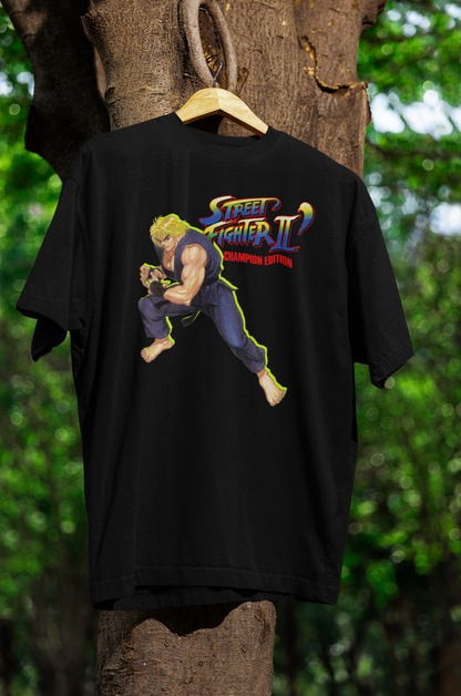 Street Fighter II Champions Edition | Ken Master Key Art Premium Unisex T-shirt