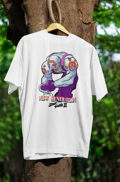 Street Fighter III New Generation | Necro Key Art Ver 2 Premium Unisex T-shirt