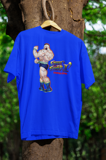Street Fighter II Champions Edition | Zangief Key Art Premium Unisex T-shirt