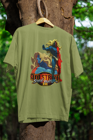 Street Fighter III 3rd Strike | Gill Key Art Premium Unisex T-shirt