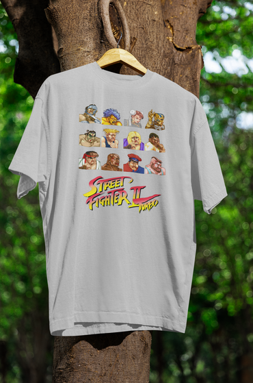 Street Fighter II Turbo | Character Defeated Portraits Premium Unisex T-shirt