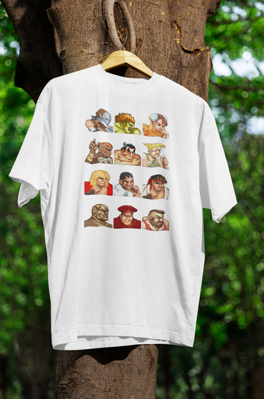 Street Fighter II World Warriors | Character Select Screen Premium Unisex T-shirt