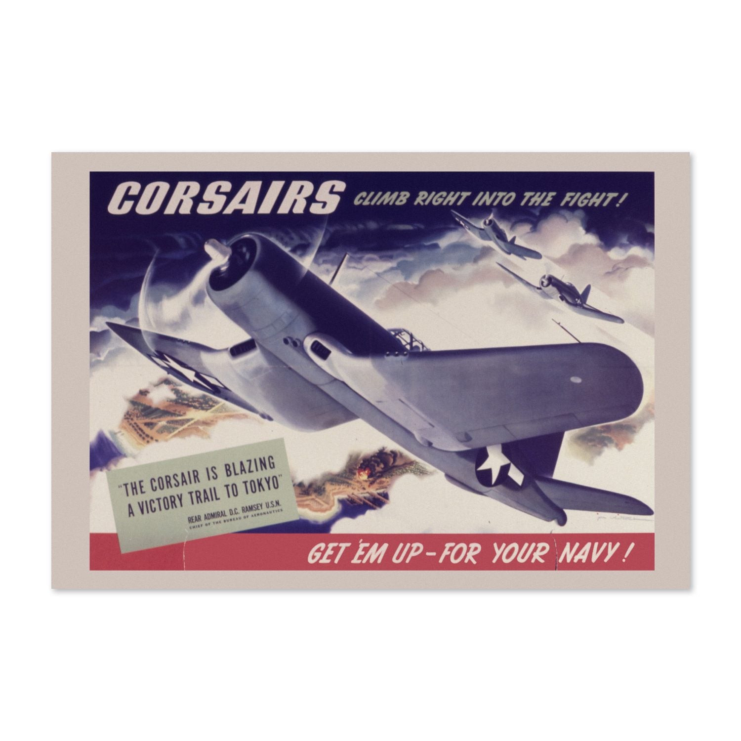Corsairs Climb Right into the Fight poster print