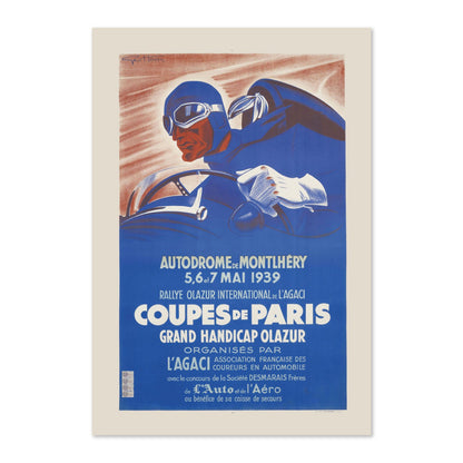 Coupes de Paris Montlhéry 1939 poster print