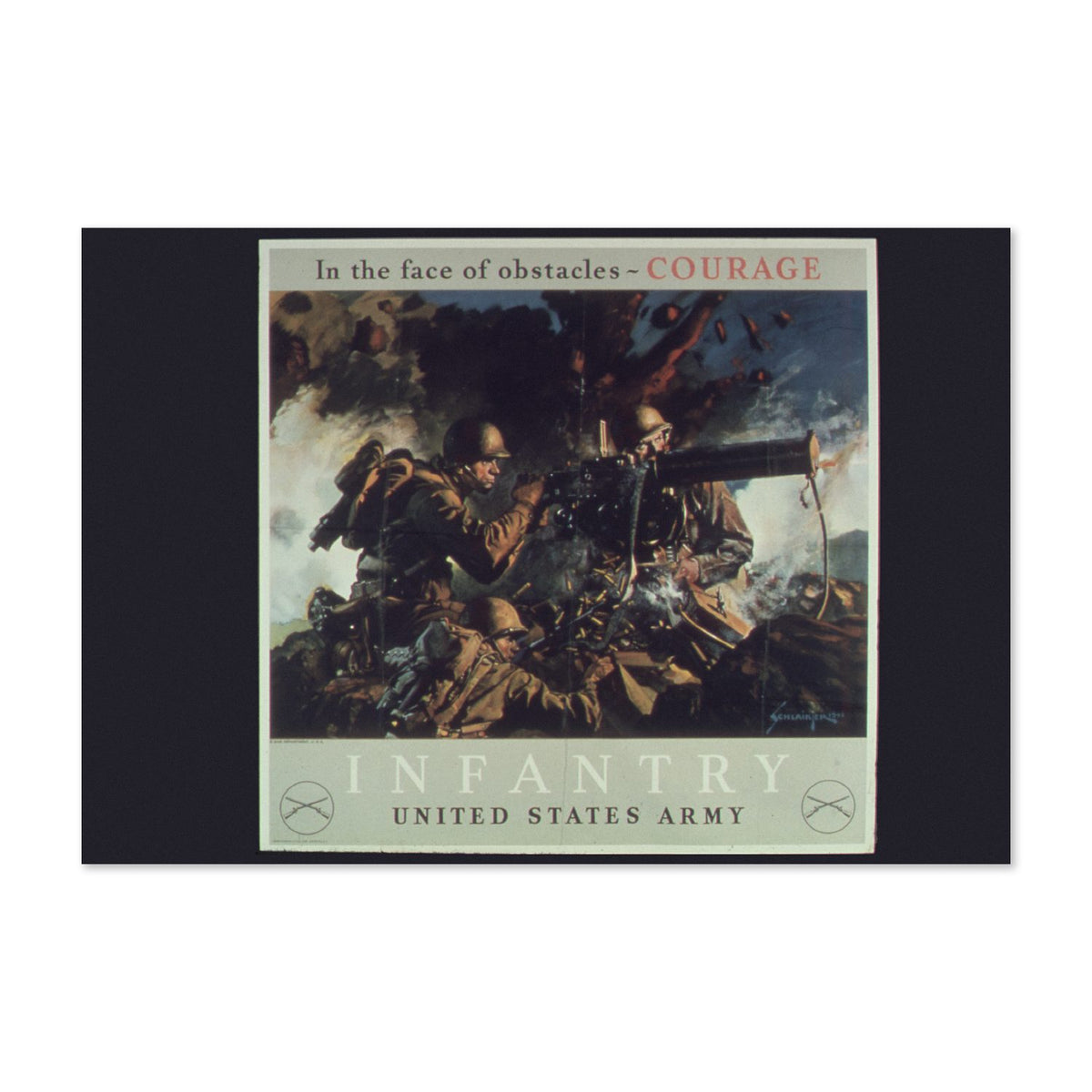 Courage Infantry United States Army poster print
