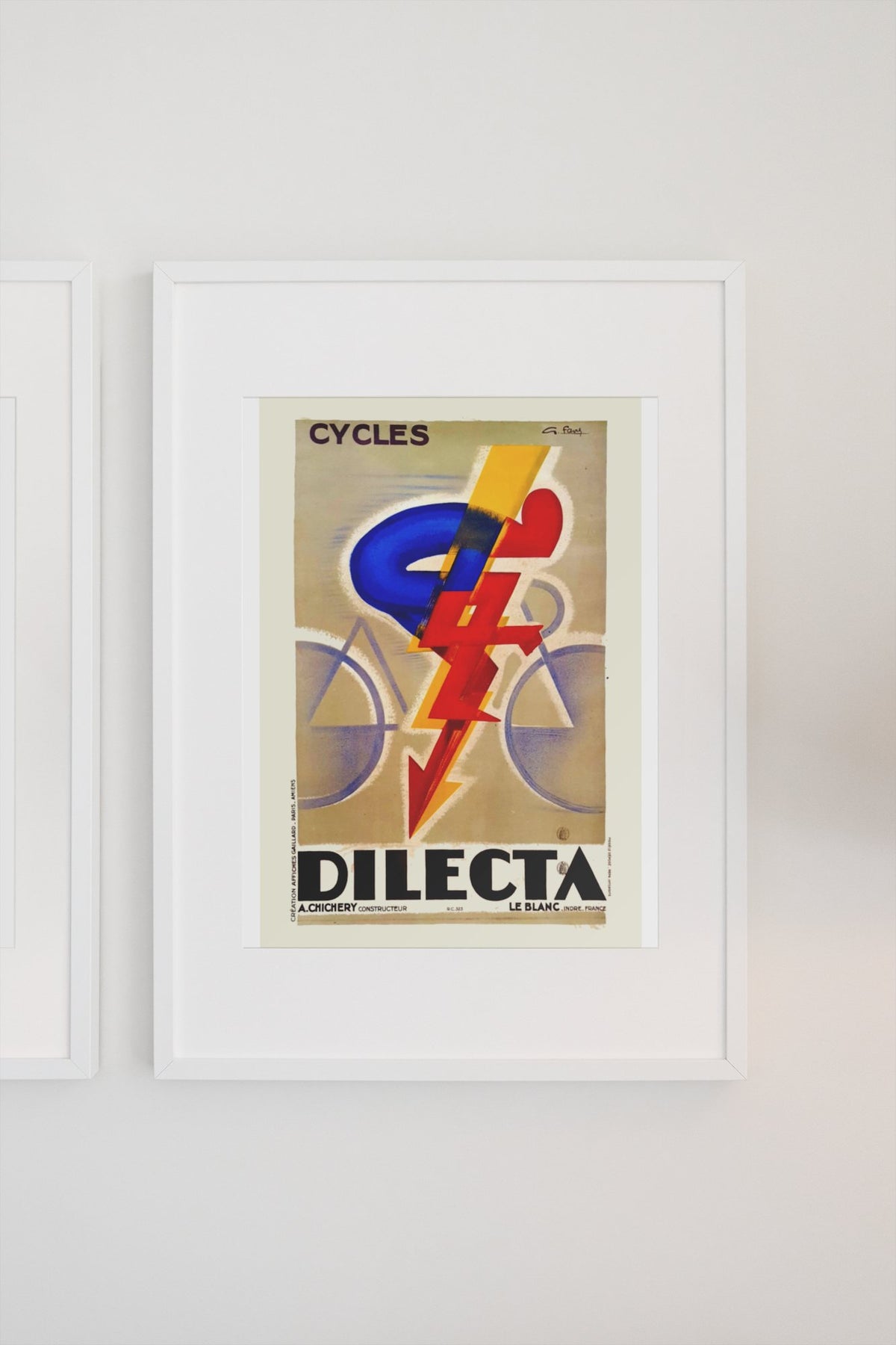 Cycles Dilecta poster on a light wall