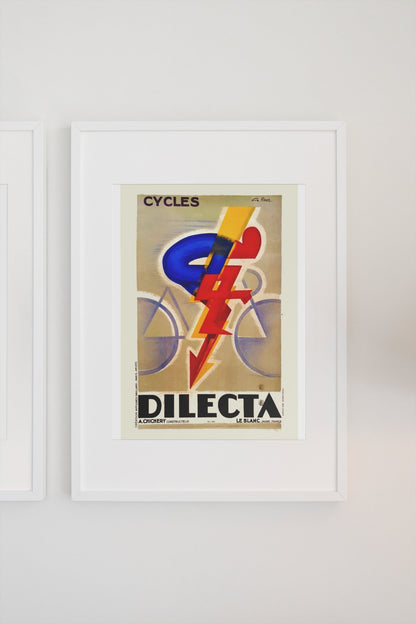 Cycles Dilecta poster on a light wall