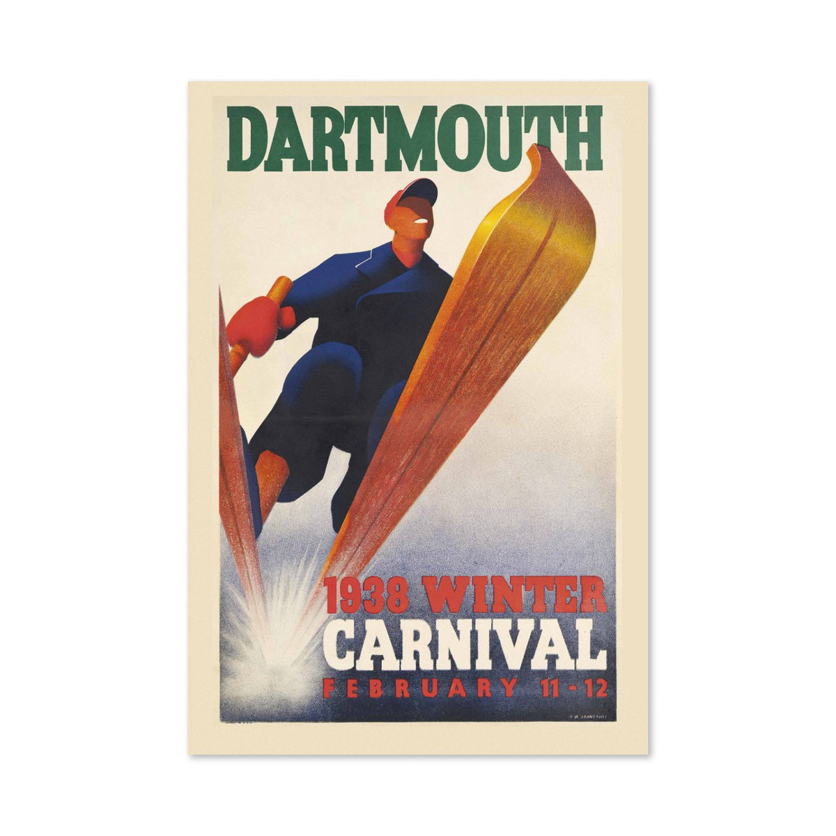 Dartmouth Winter Carnival 1938 poster print
