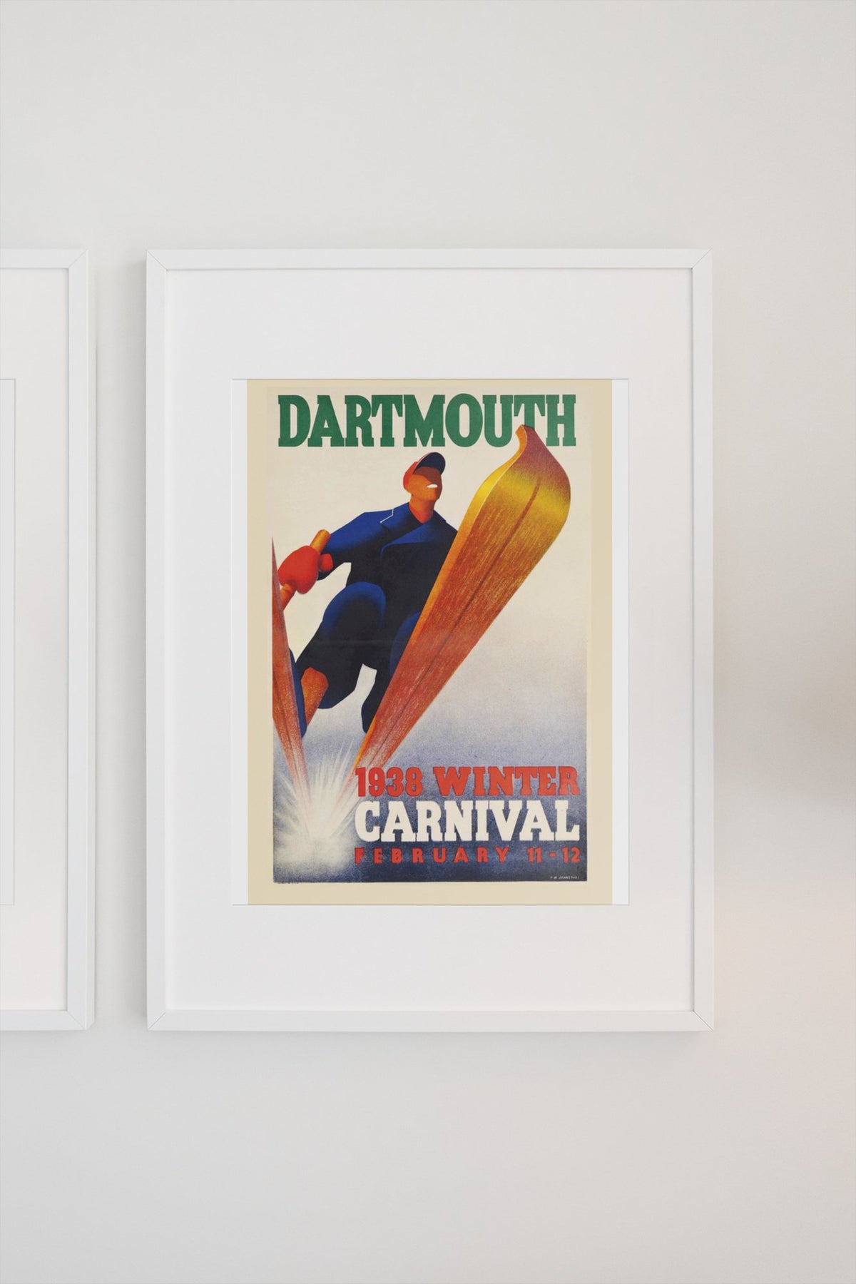 Dartmouth Winter Carnival 1938 poster on a light wall