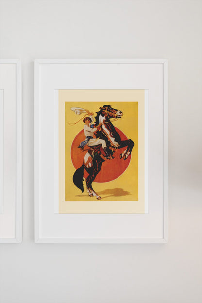 Days of the Golden West Rodeo poster on a light wall