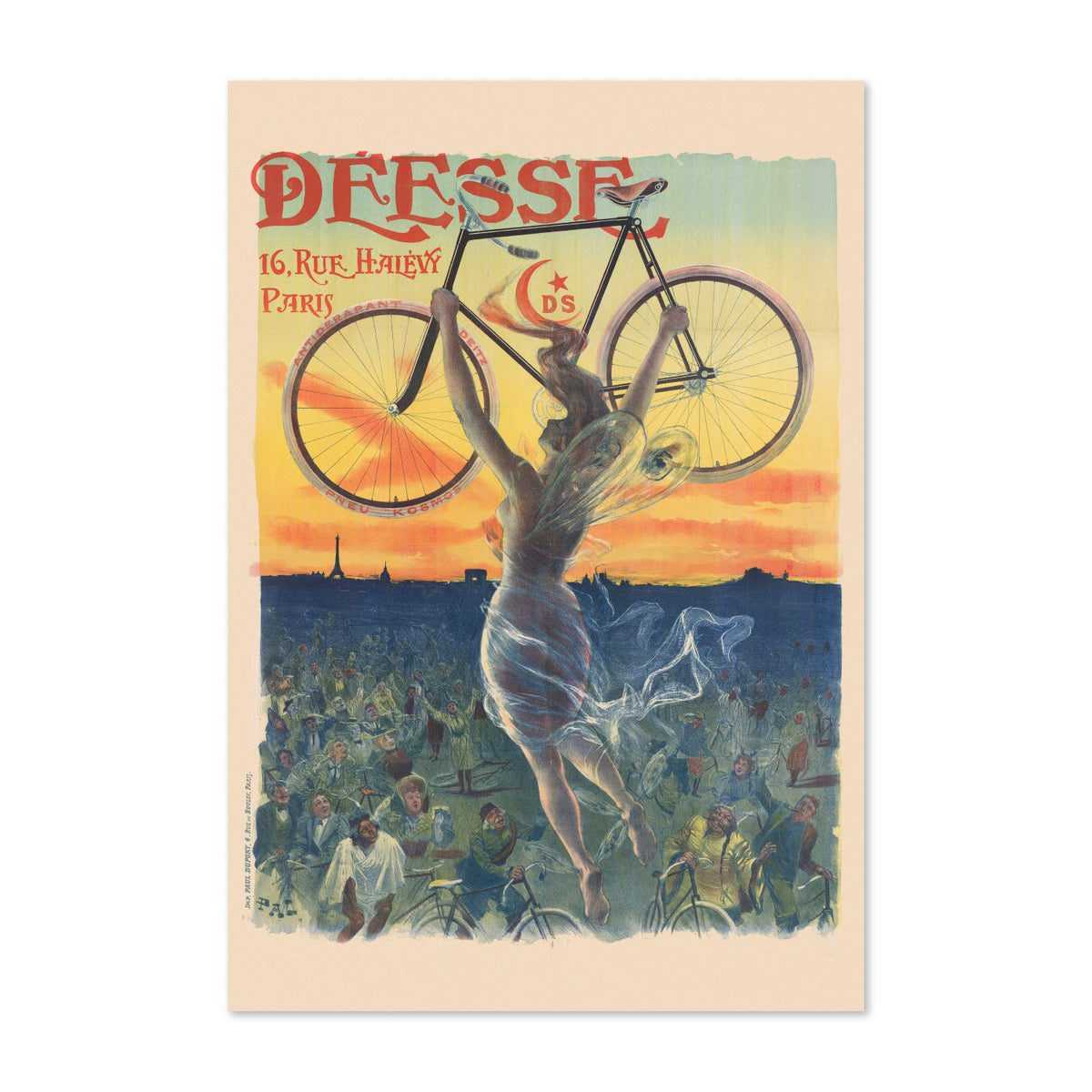 Deesse Bicycles Paris poster print