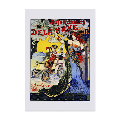 Automobiles Delahaye 1898 poster print